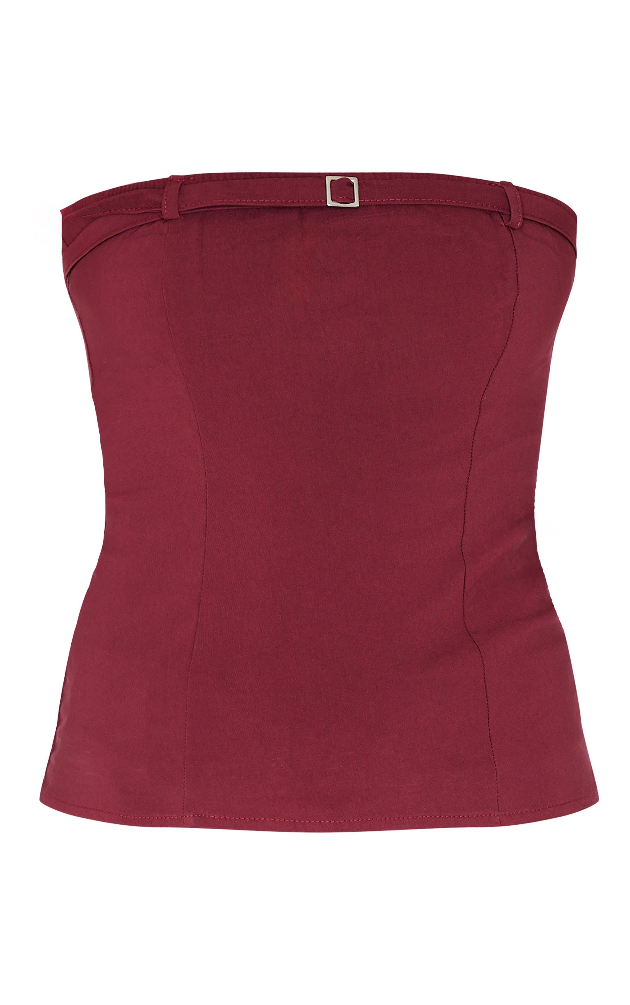 Burgundy Bengaline Buckle Bandeau Product Image