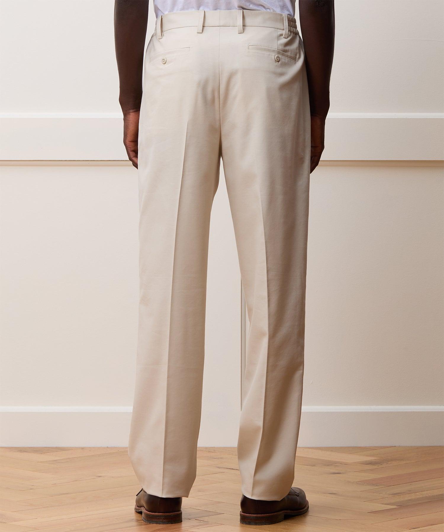 Straight Fit Italian Wool-Cotton Modern Trouser Product Image