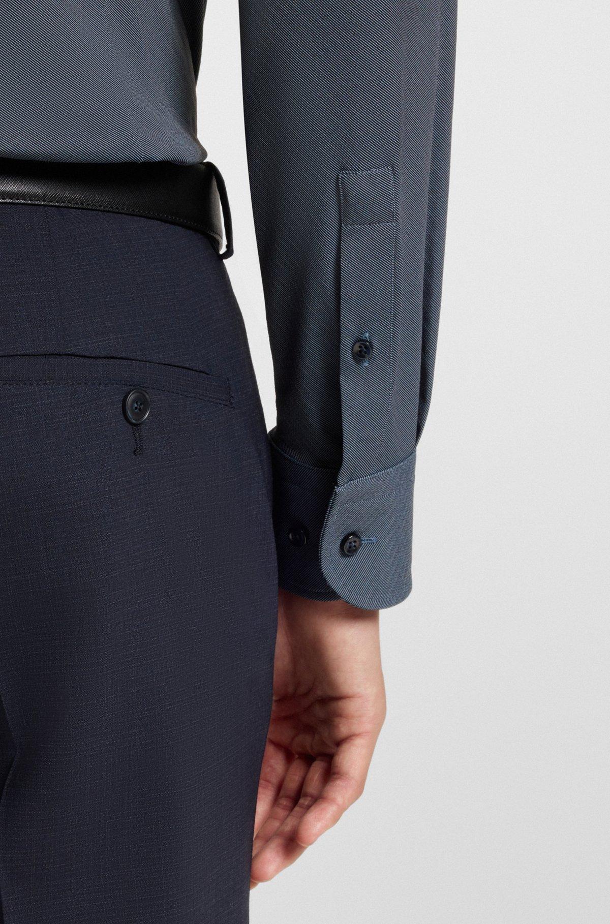 Printed slim-fit shirt in performance-stretch fabric Product Image