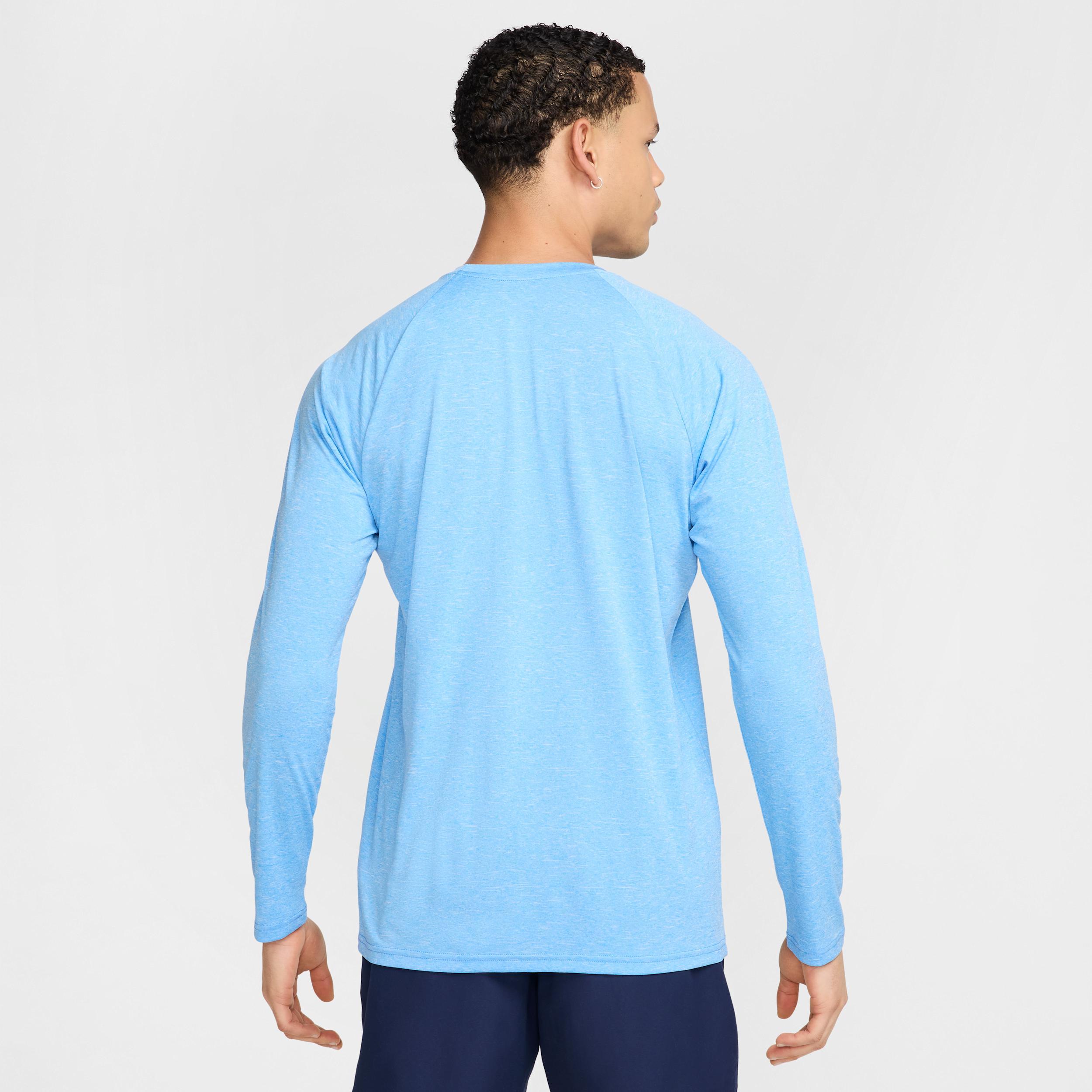 Nike Men's Heathered Long-Sleeve Hydroguard Swim Shirt Product Image