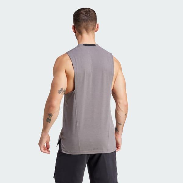 adidas Designed for Training Workout Tank Top Crystal Sand M Mens Product Image