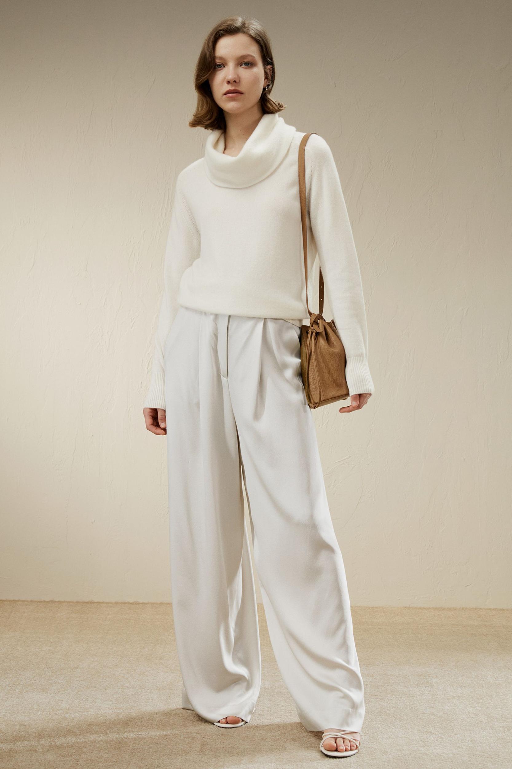 Cashmere Cowl Neck Sweater Product Image