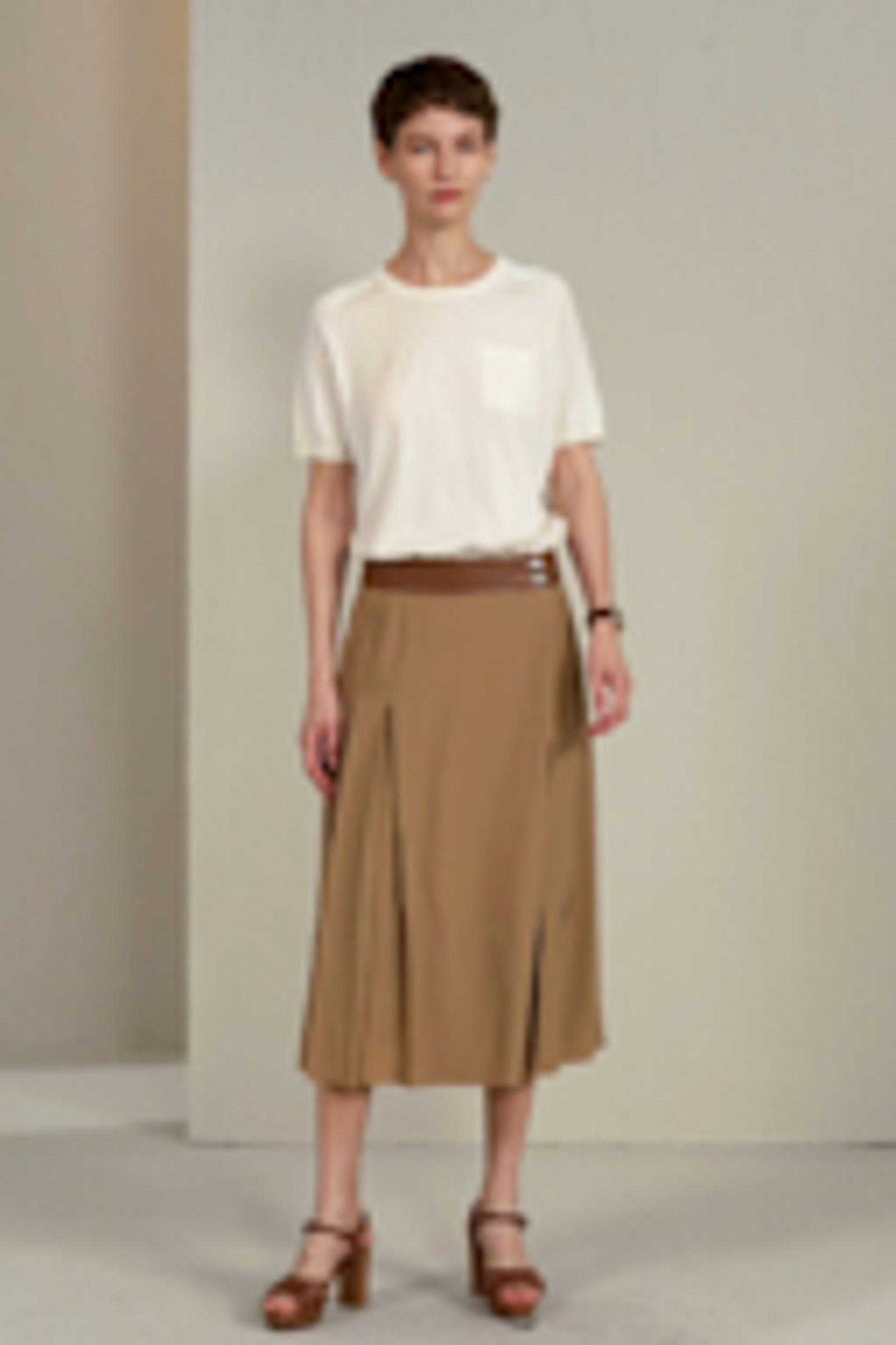 Basic Silk Crewneck T-shirt Product Image