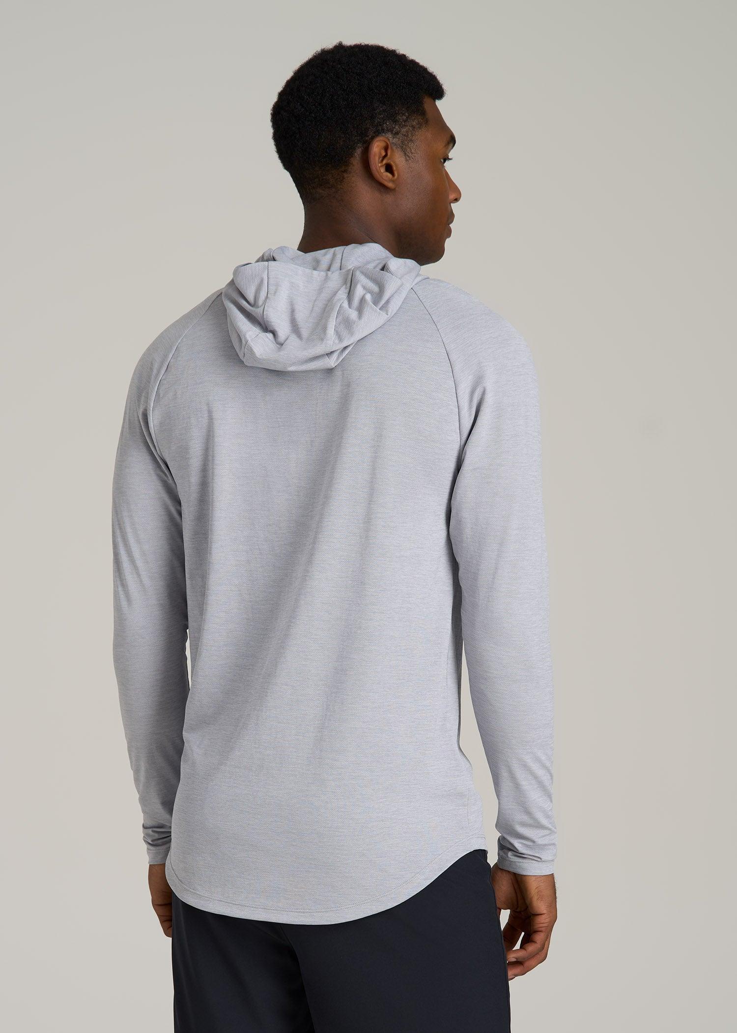 A.T. Performance Training Hoodie for Tall Men in Light Silver Male Product Image