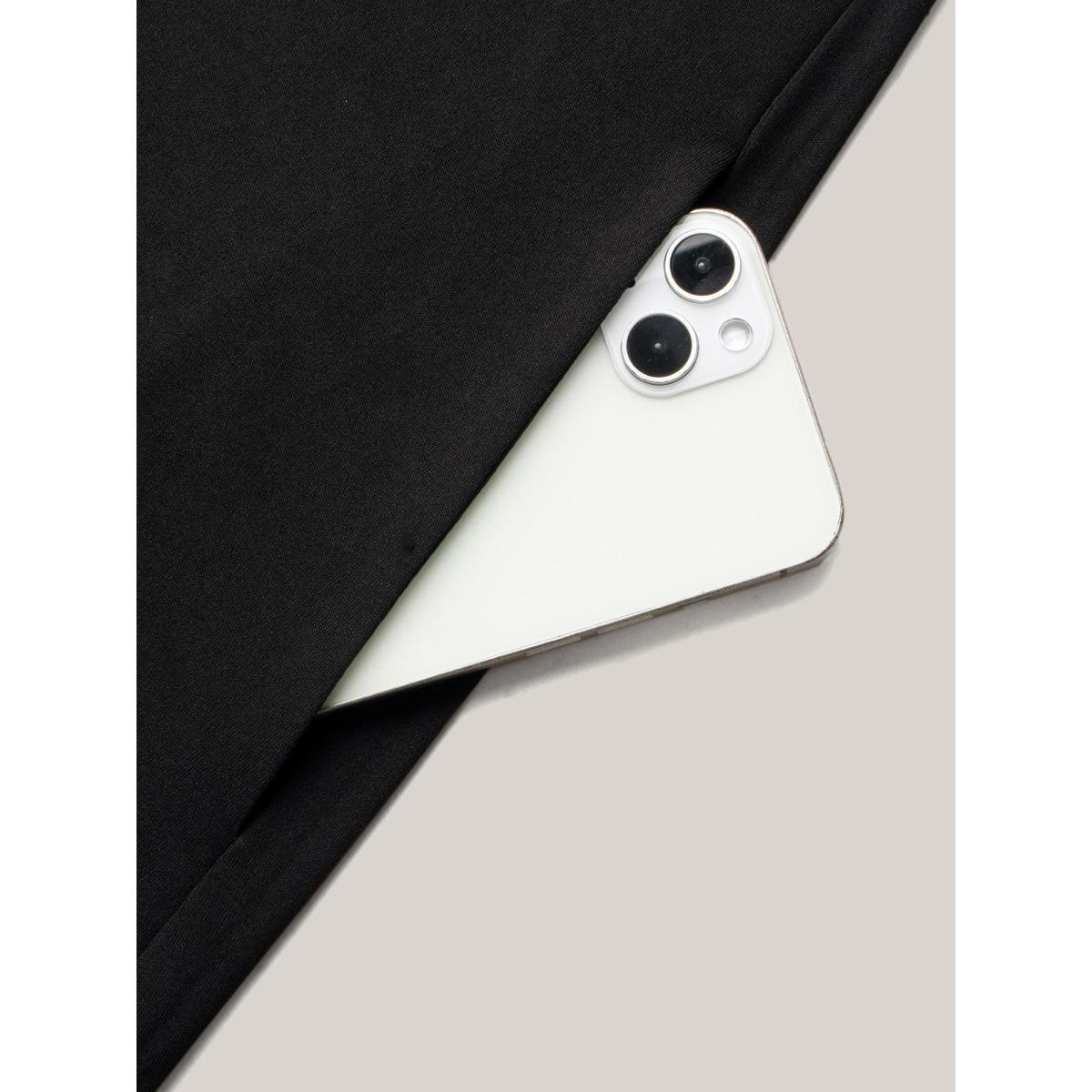 Plus Size Heart Neckline Patchwork Sequin Button Detail Dress Black Women Party&Cocktail Texture Party Curvy Bloomchic 18-20/2X Product Image