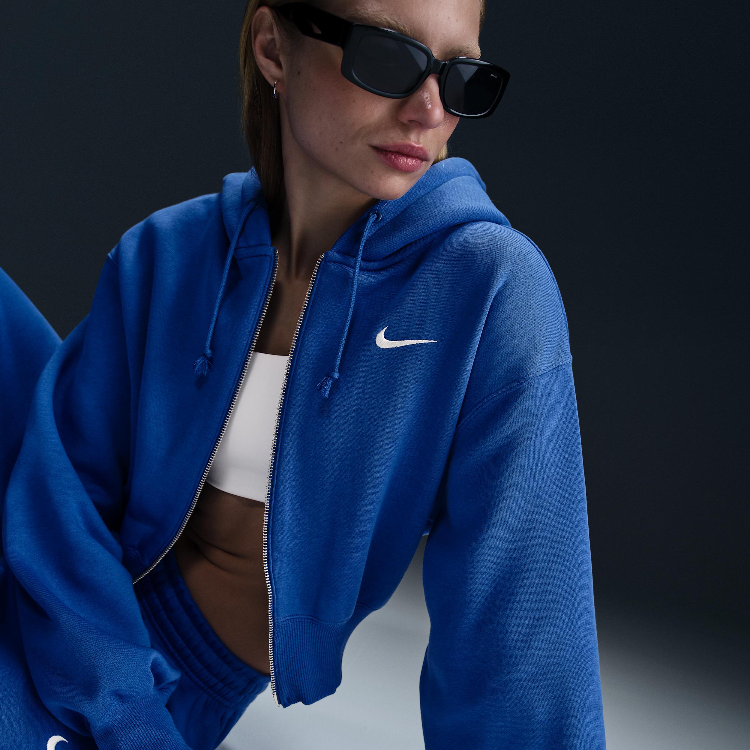 Nike Sportswear Phoenix Fleece Women's Loose Cropped Full-Zip Hoodie Product Image