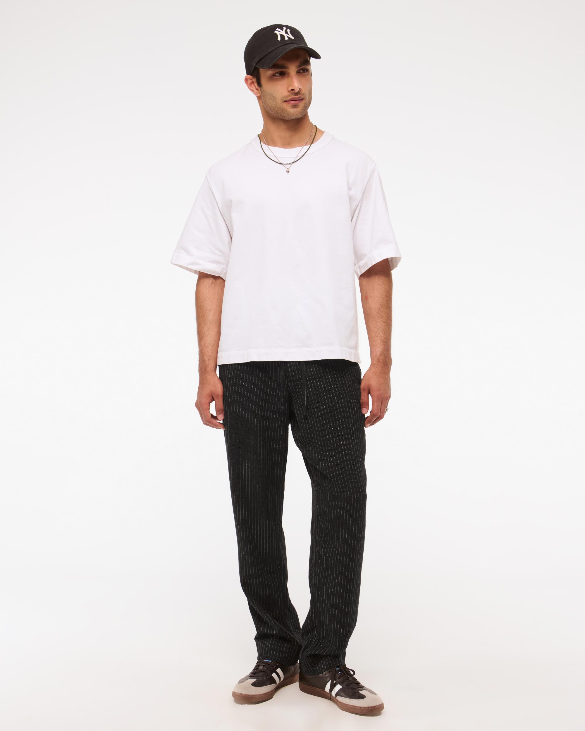 Loose Tailored Linen-Blend Pull-On Pant Product Image