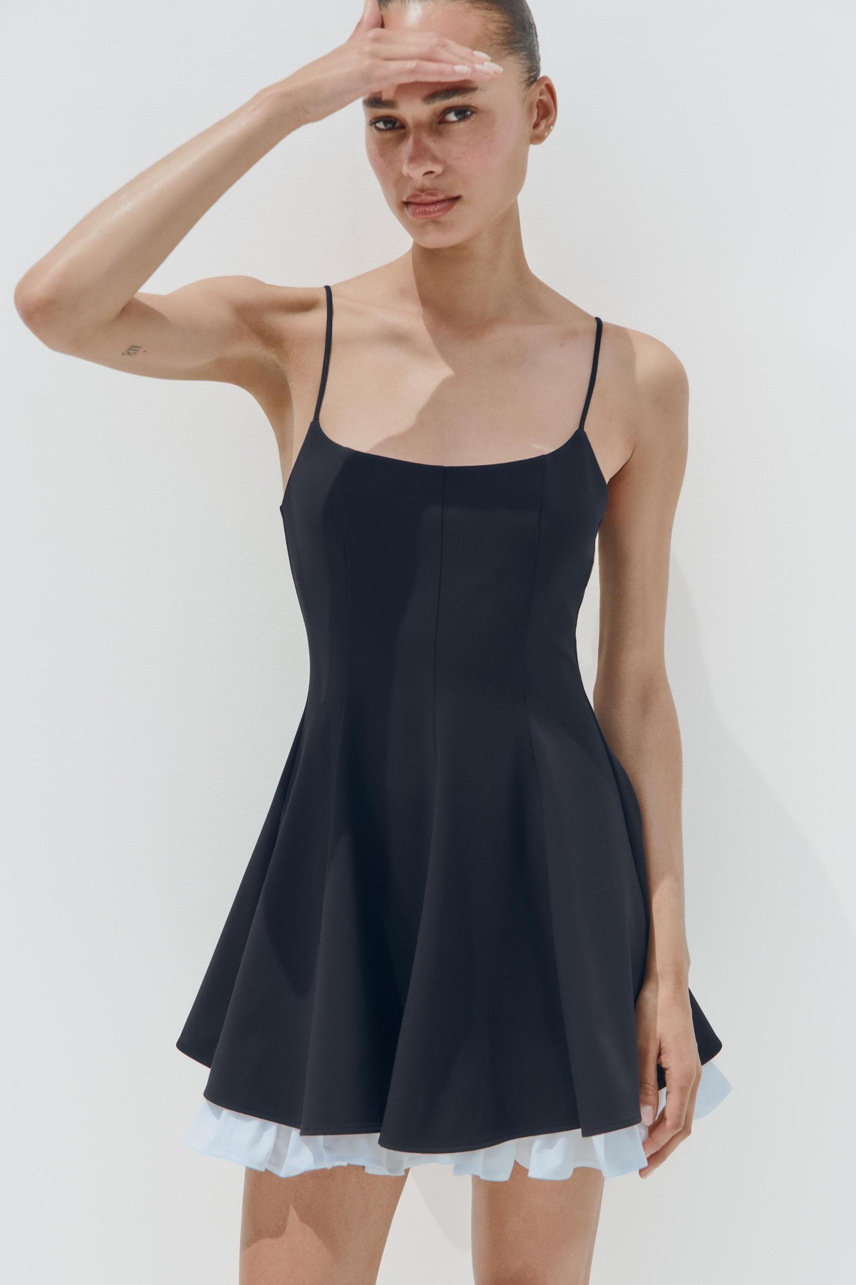 TRIM SHORT DRESS Product Image