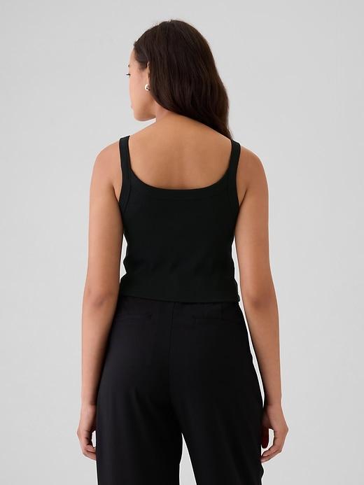 Modern Rib Cropped Tank Top Product Image