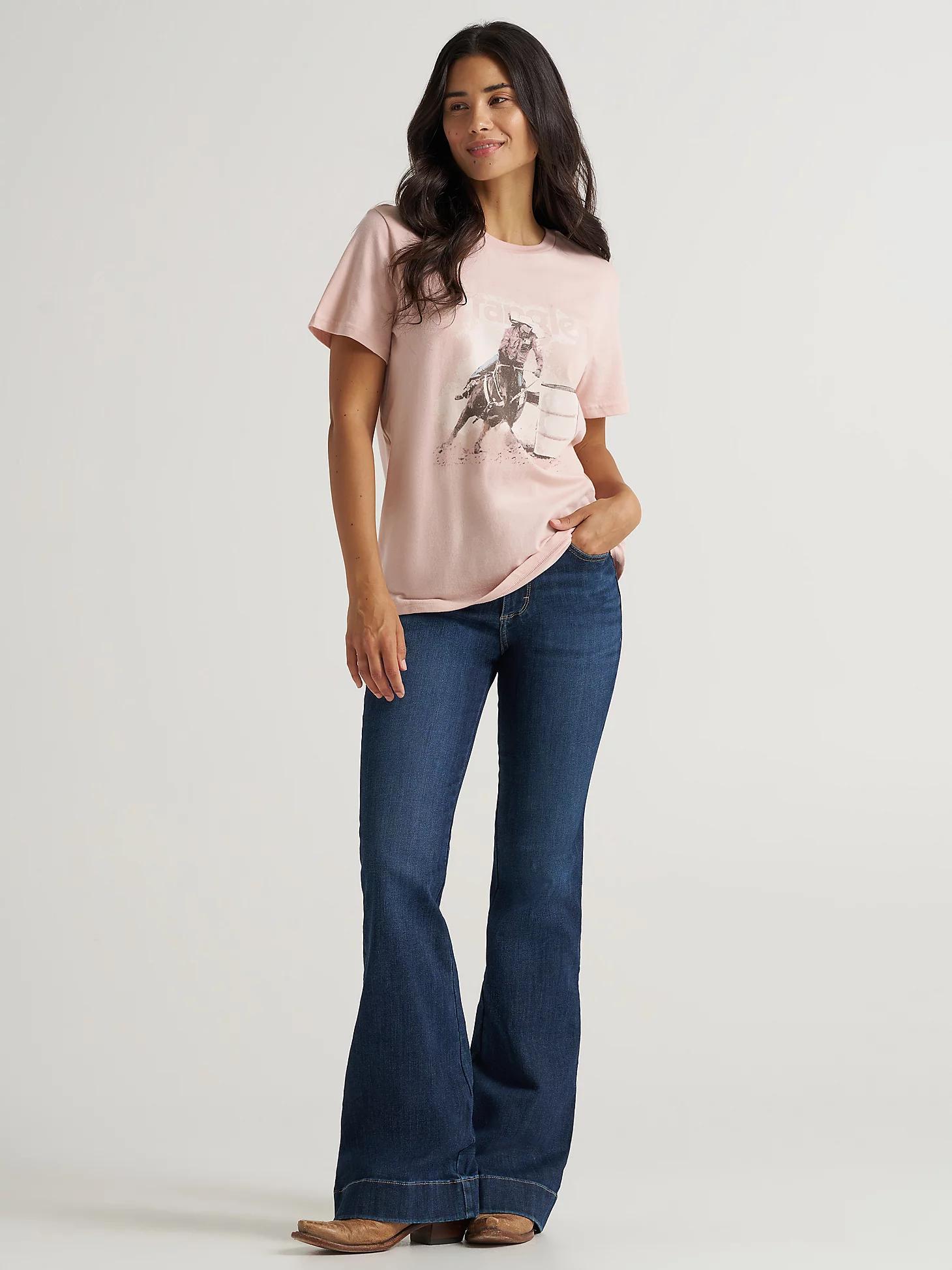 Women's Barrel Racer Tee in Peach Whip Product Image