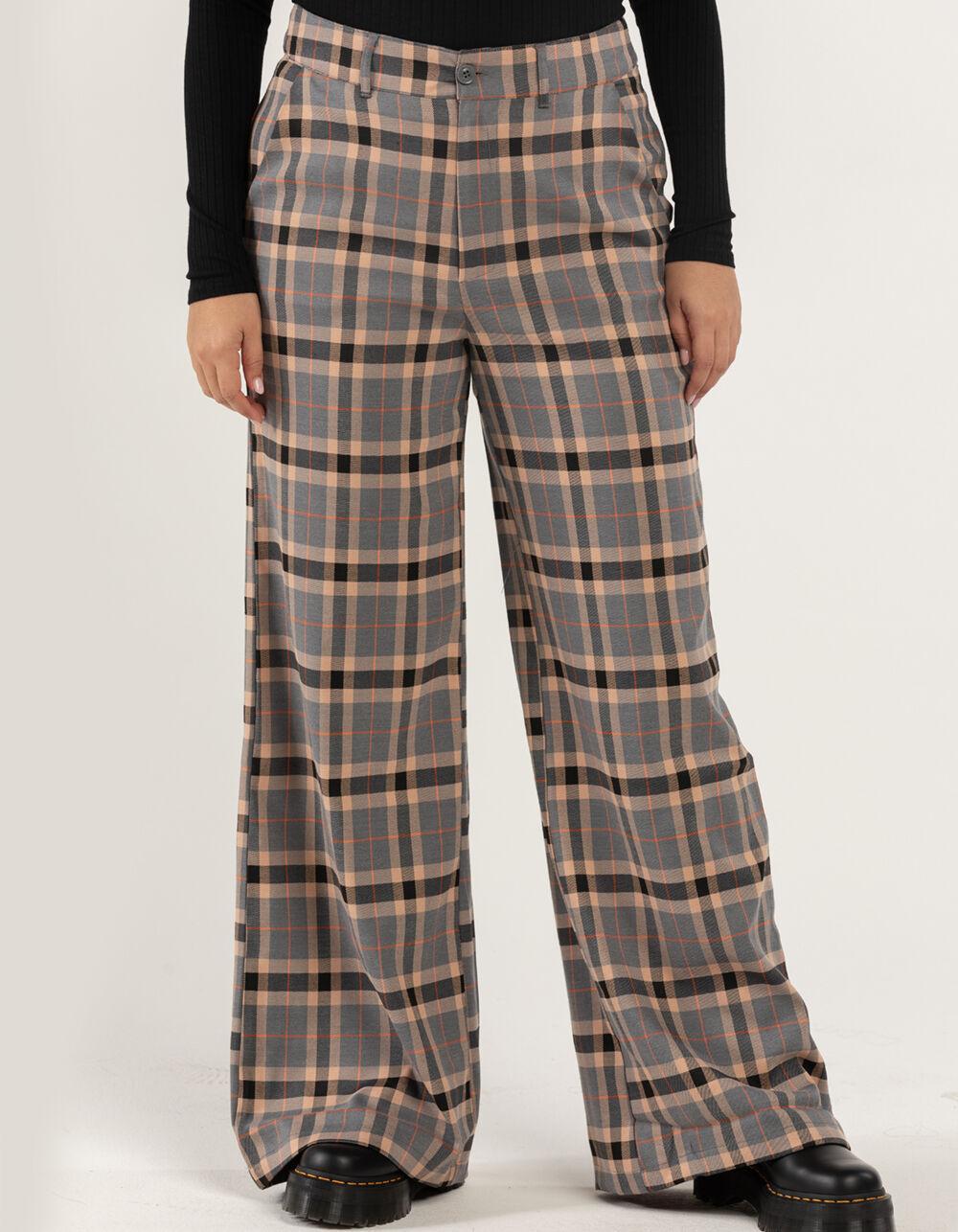 RSQ Womens Wide Leg Plaid Pants Product Image