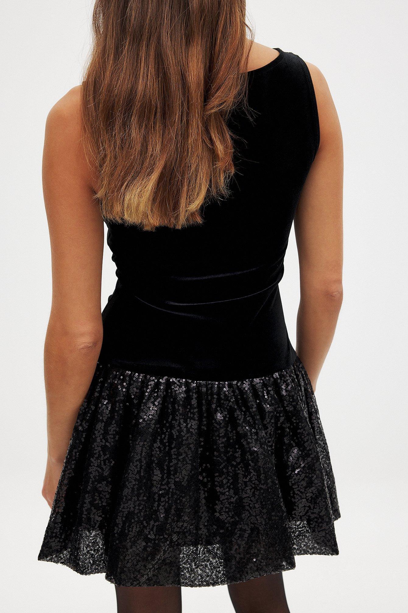 Sequin Balloon Mini Dress Product Image
