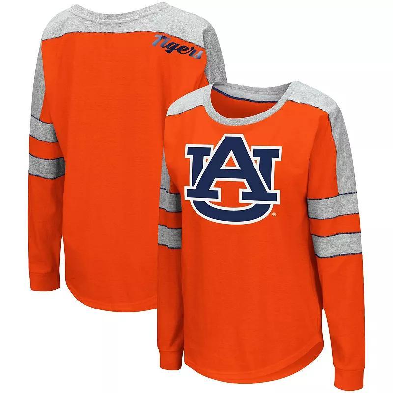 Womens Colosseum Auburn Tigers Trey Dolman Long Sleeve T-Shirt Product Image