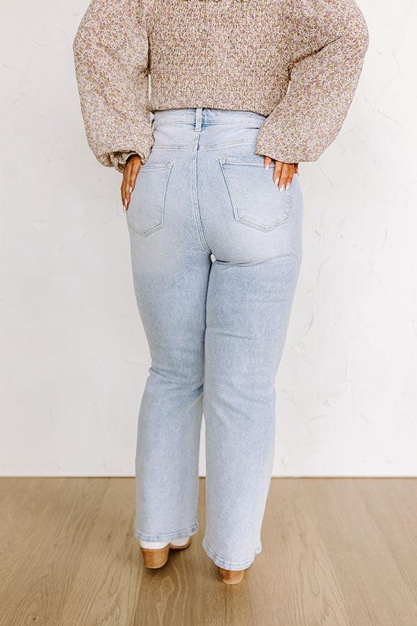 Risen Emerson High Waist Distressed Crop Flare Curves Product Image