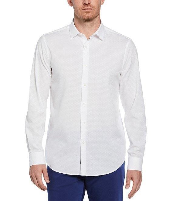 Perry Ellis Cube Print Long Sleeve Woven Shirt Product Image