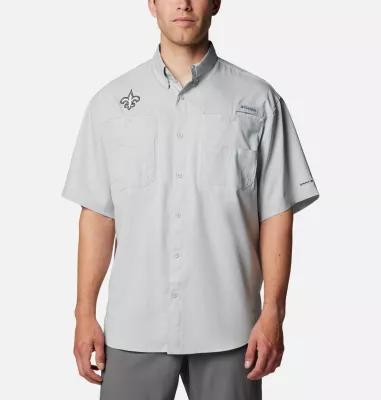 Columbia Men's PFG Tamiami Short Sleeve Shirt - New Orleans Saints- Product Image