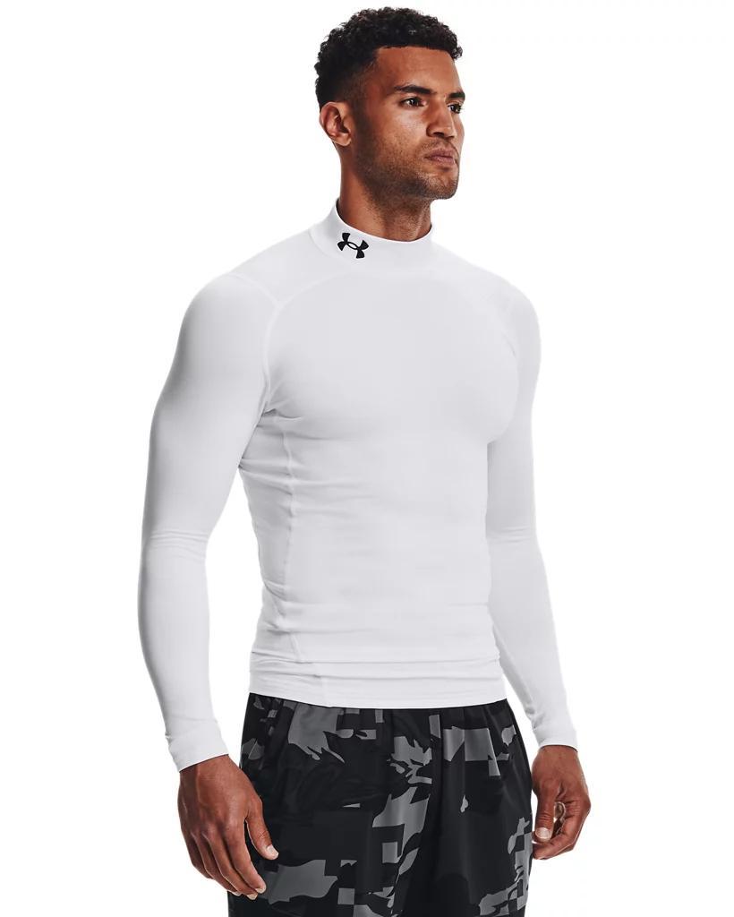 Under Armour Mens Under Armour CG Armour Comp Mock - Mens White/Black Product Image