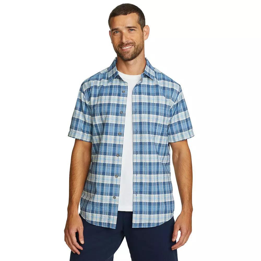 Big & Tall Eddie Bauer Short Sleeve Seersucker 2.0 Shirt, Men's, Size: Large Tall, Dusk Product Image