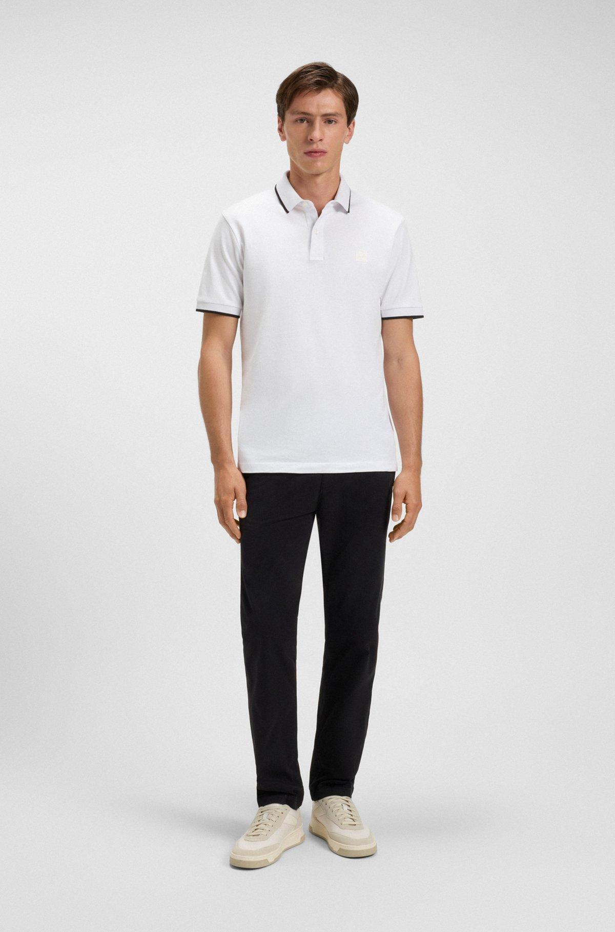Slim-fit polo shirt in stretch-cotton piqué Product Image