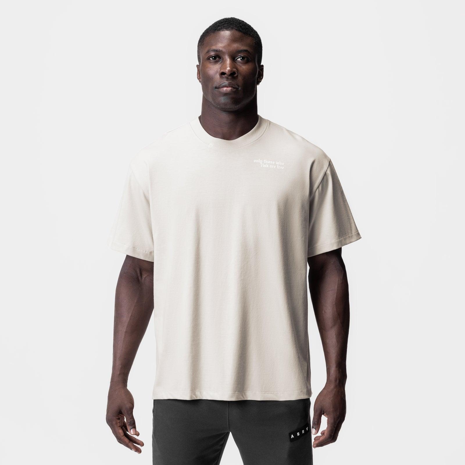 0797. Tech Essential™ Relaxed Tee - Stone/White "Brush Wings/ASRV" Product Image