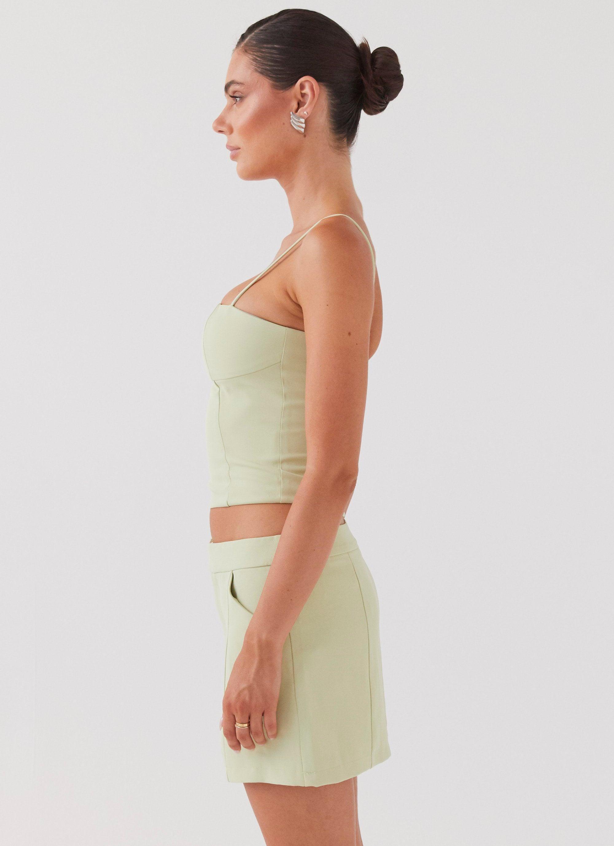 Eliana Suit Mini Skirt - Green Zest Product Image