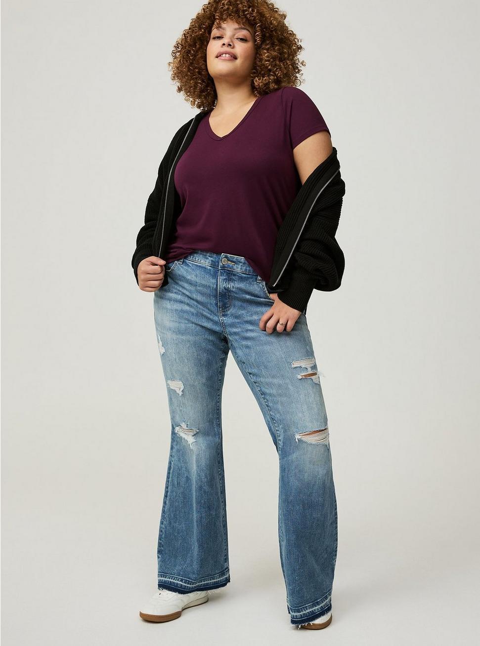 Girlfriend Signature Jersey V-Neck Tee Product Image