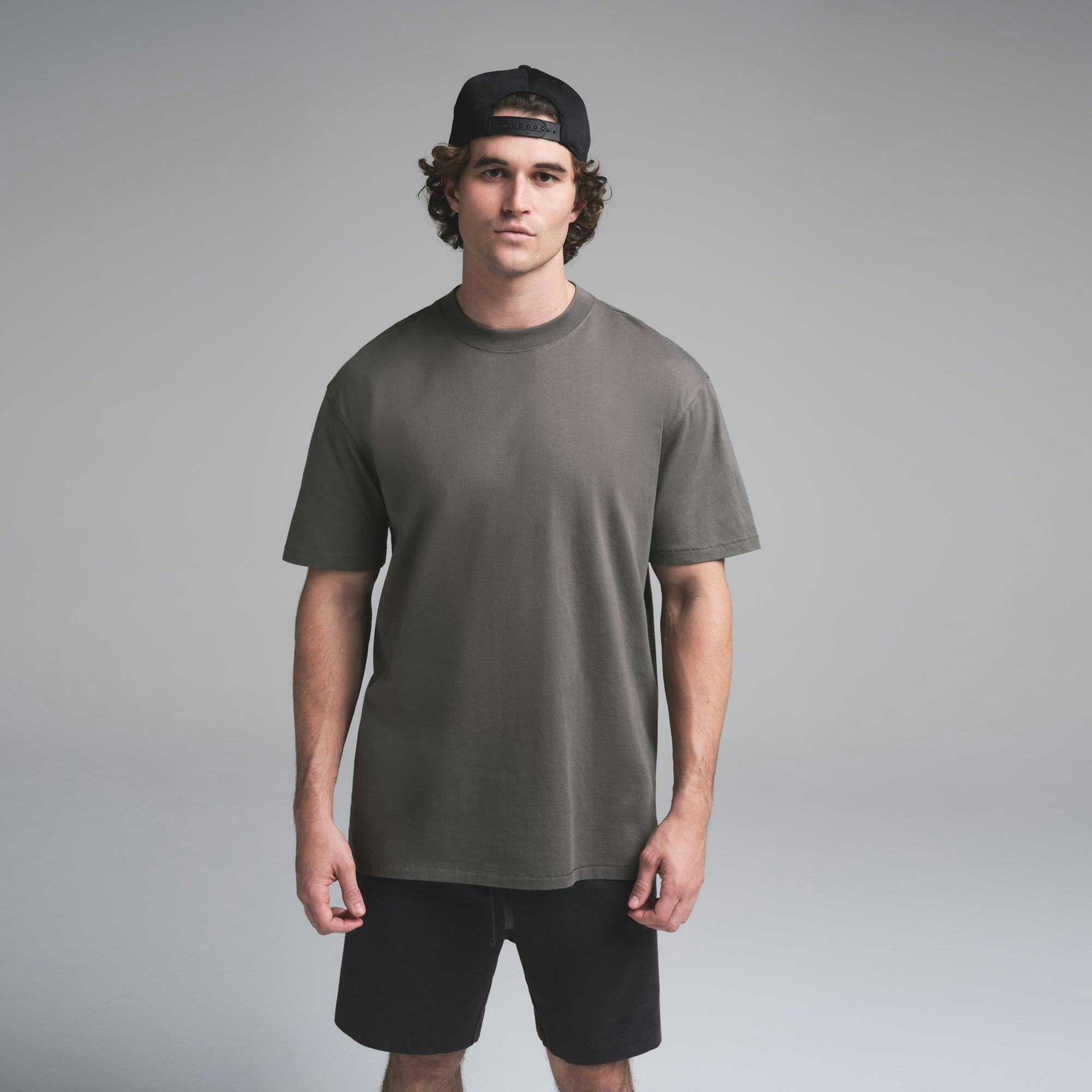 HEAVYWEIGHT COTTON MENS RELAXED T-SHIRT | GUNMETAL Product Image