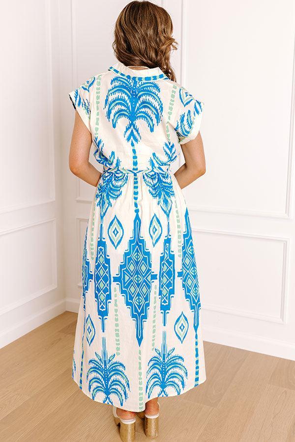 Coastal Town Cutie Button Down Midi Dress Product Image