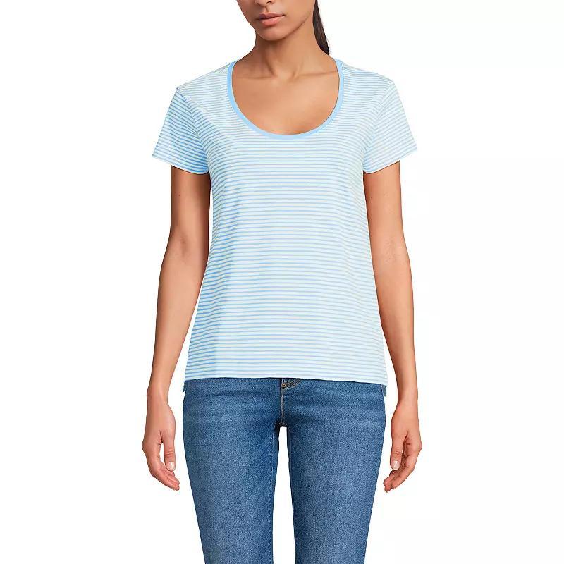 Women's Lands' End Short Sleeve Scoop Neck T-Shirt,  Product Image