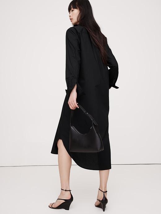 Poplin Asymmetrical Shirt Dress Product Image