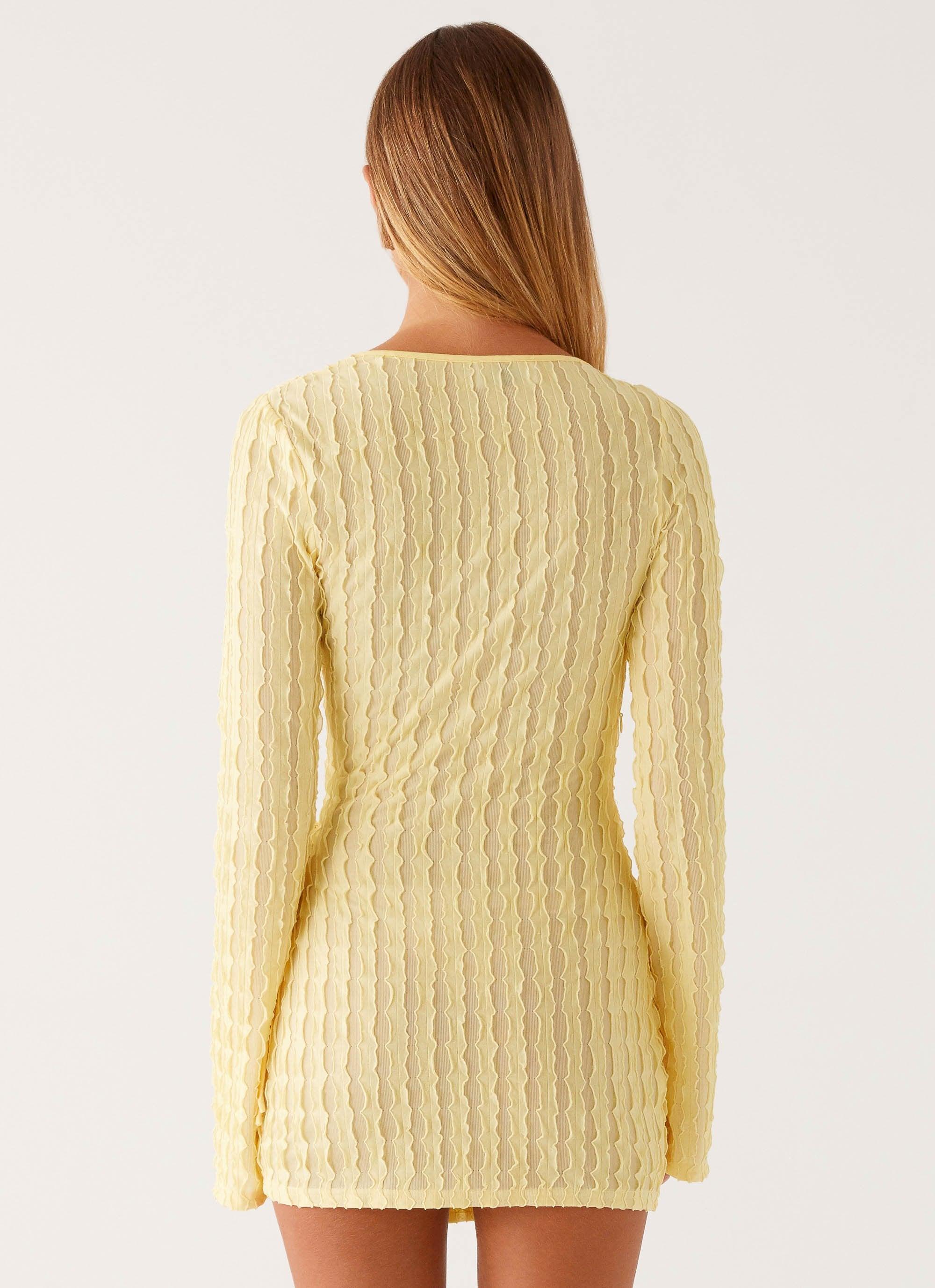 Alfie Mini Dress - Pastel Yellow Product Image