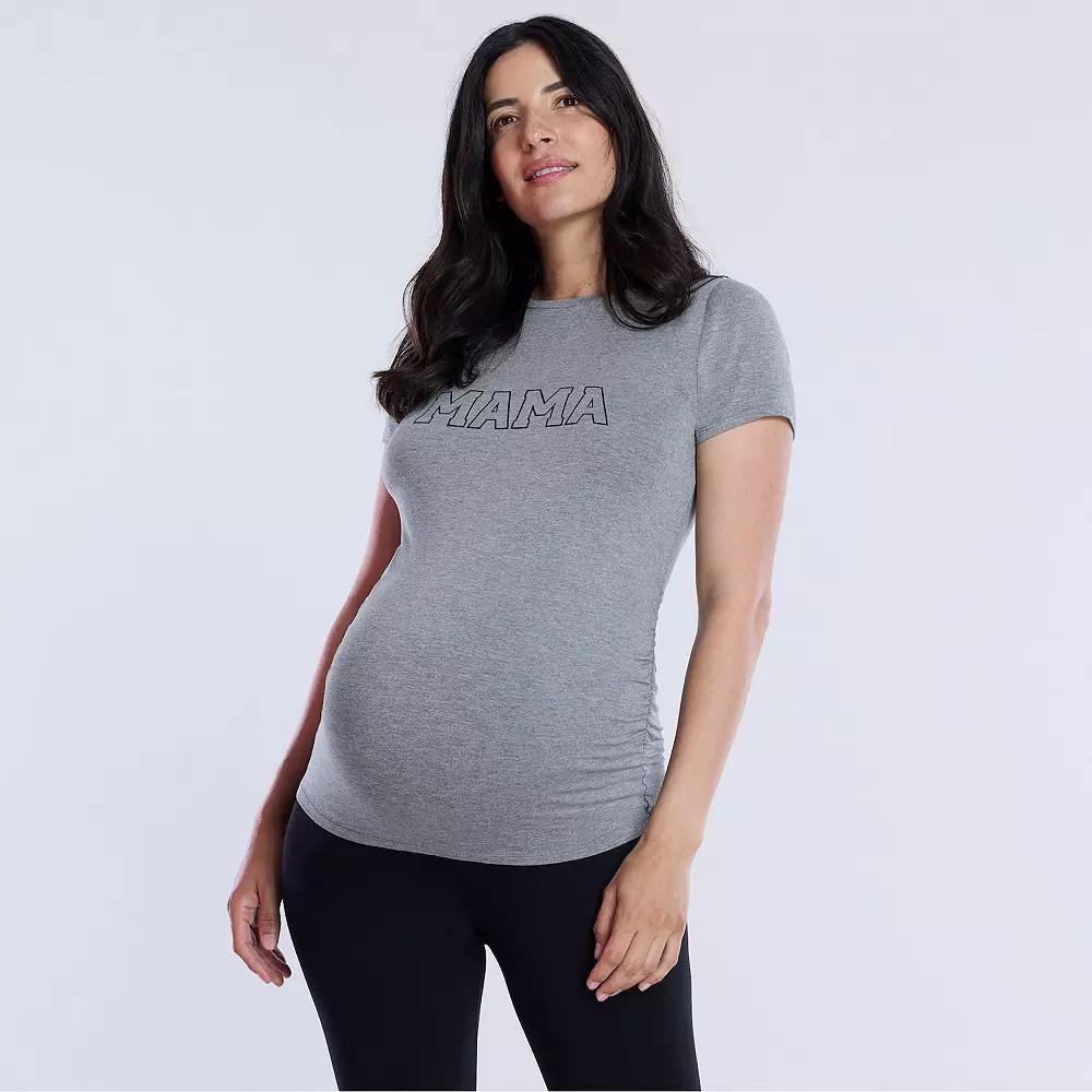 Maternity Motherhood® Mama Graphic Tee, Women's, Size: Large-Mat, Grey Mama Product Image