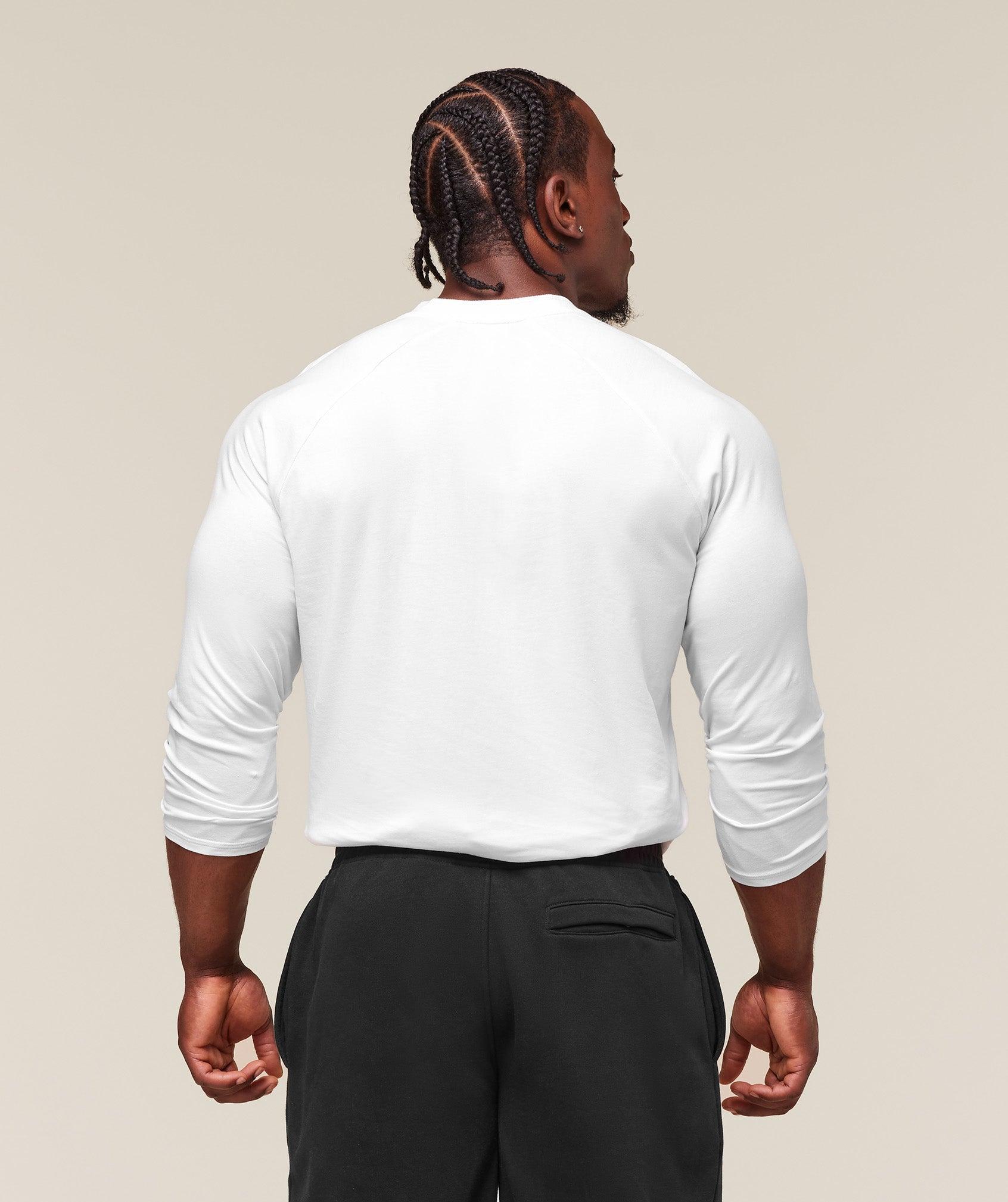 Gymshark Legacy Henley - White Male Product Image