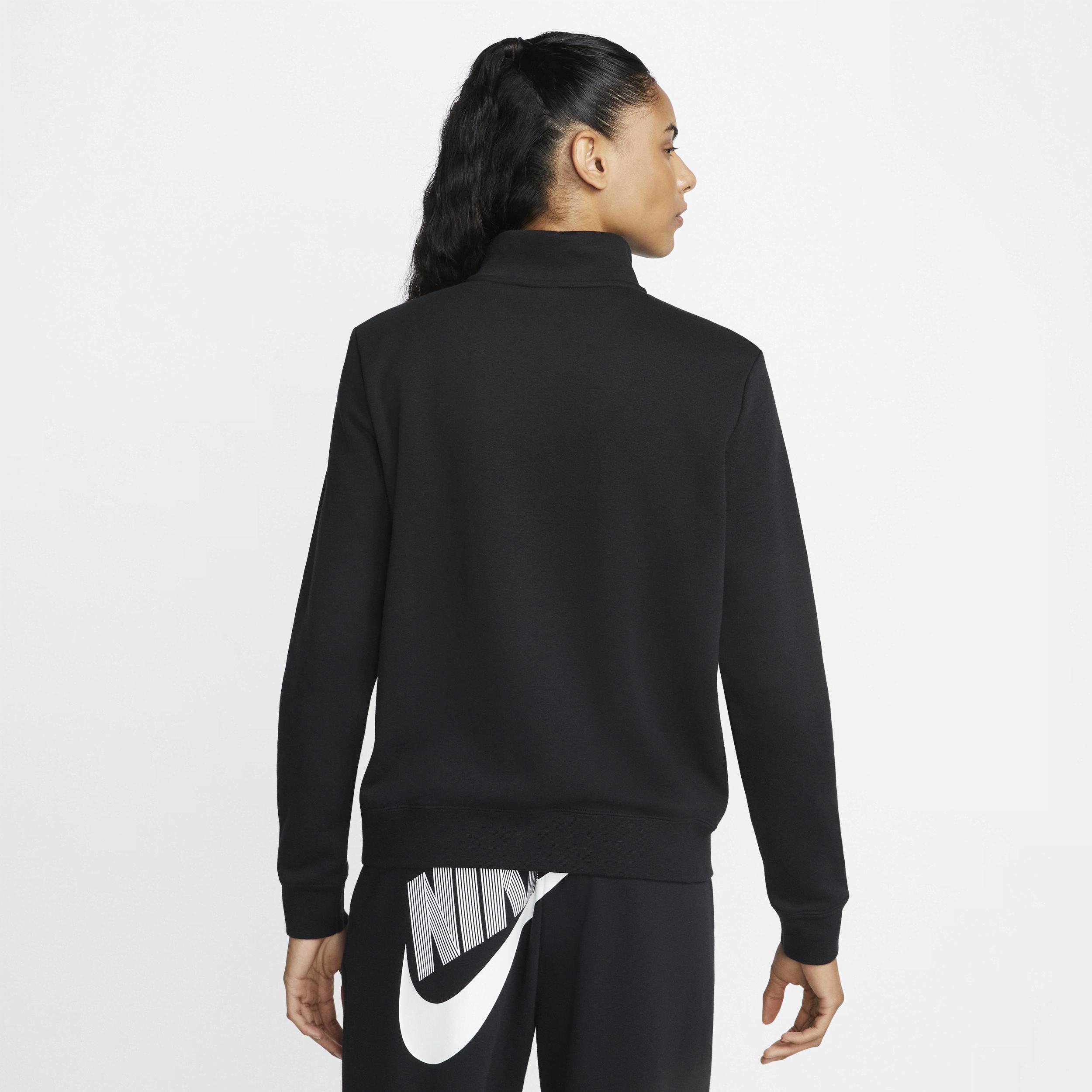 Women's Nike Sportswear Club Fleece Quarter-Zip Sweatshirt, Size: XL, Black Product Image