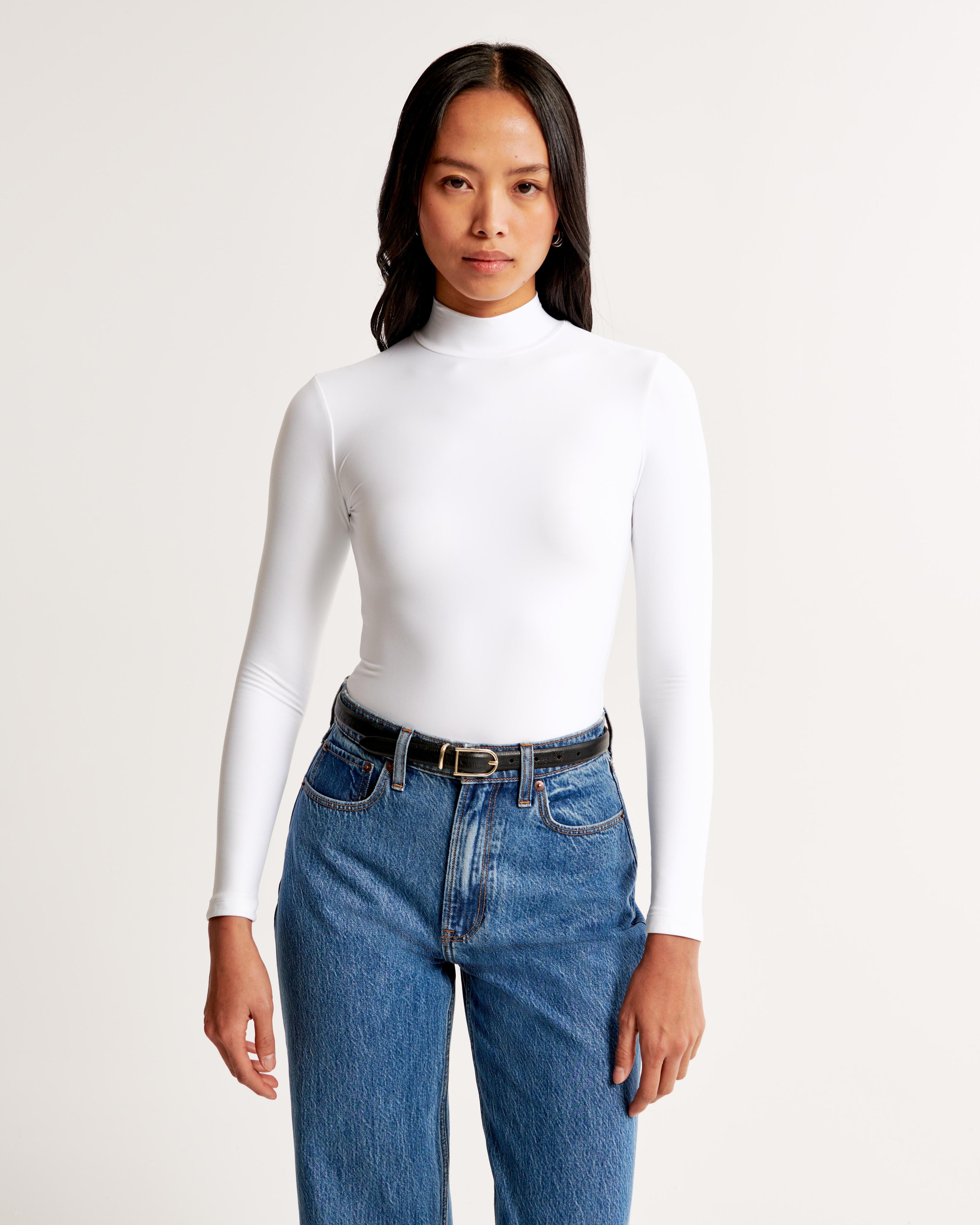 Soft Matte Seamless Long-Sleeve Mockneck Bodysuit Product Image