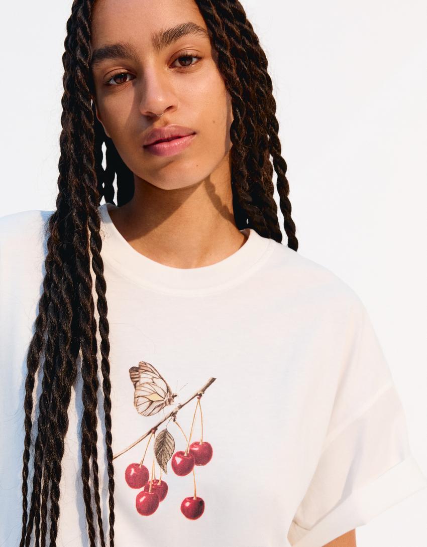 Printed short sleeve oversize T-shirt Product Image