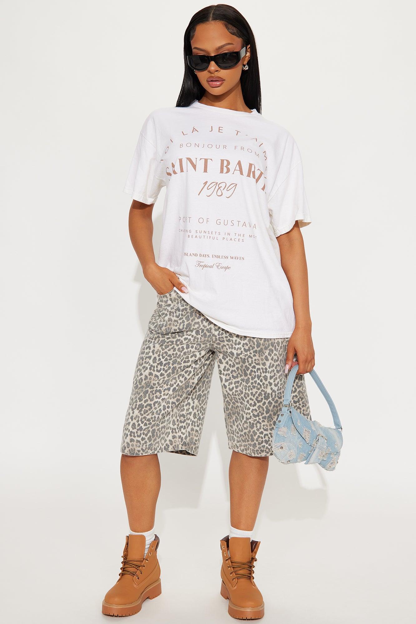 Saint Barth Washed Oversized Tee - Natural Product Image