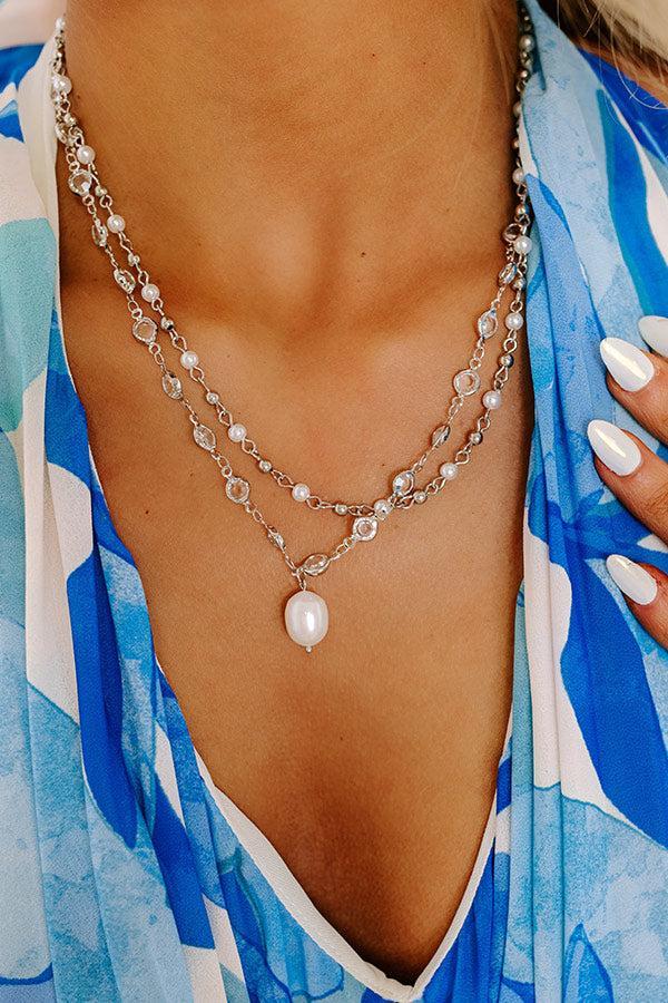 Oceanside Bliss Layered Necklace in Silver Product Image