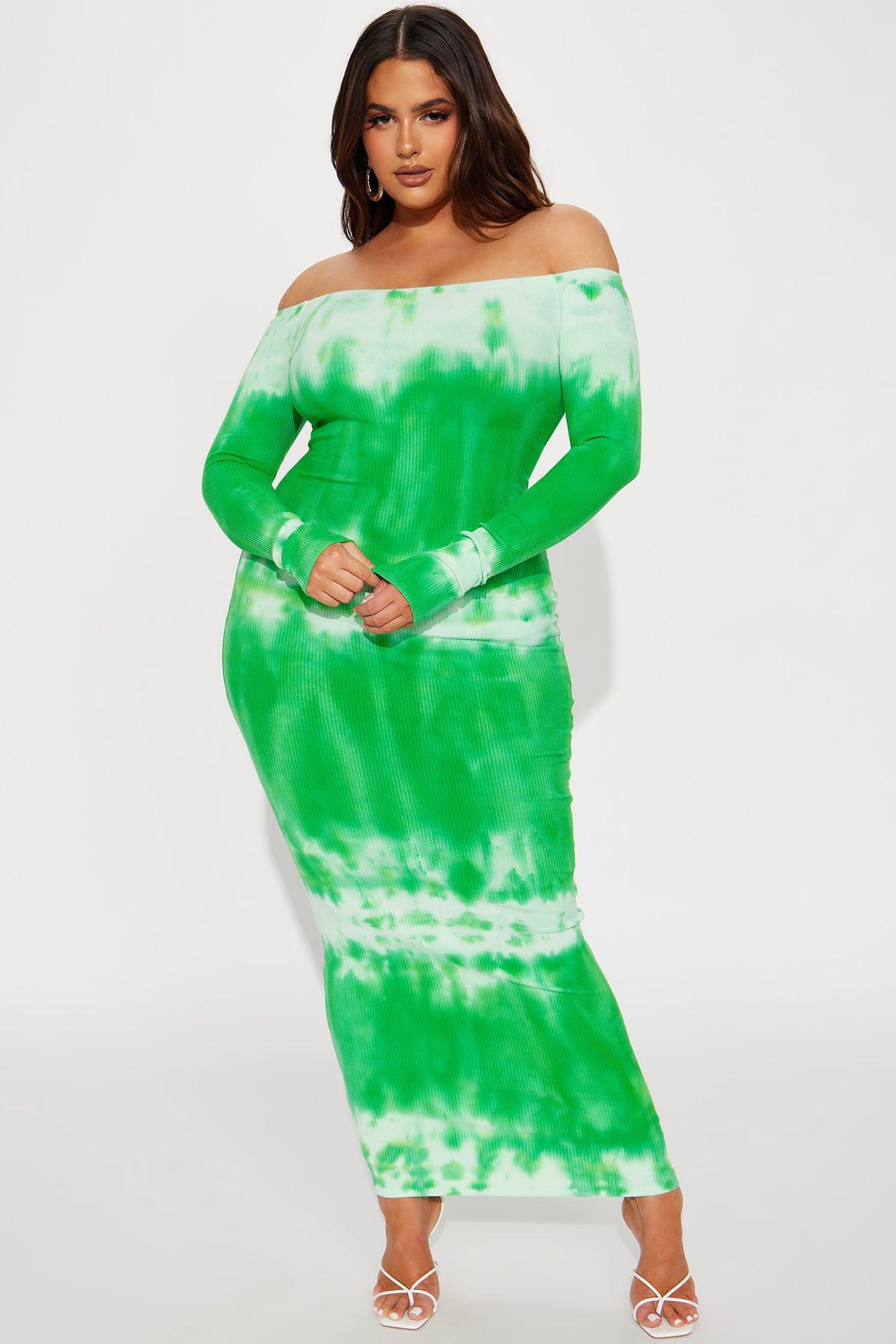 Eccentric Bizarre Maxi Dress - Lime Product Image
