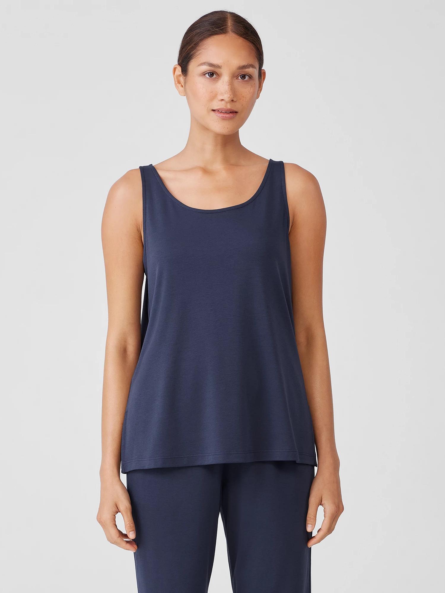 Organic Cotton Interlock Scoop Neck Sleep Tank Product Image