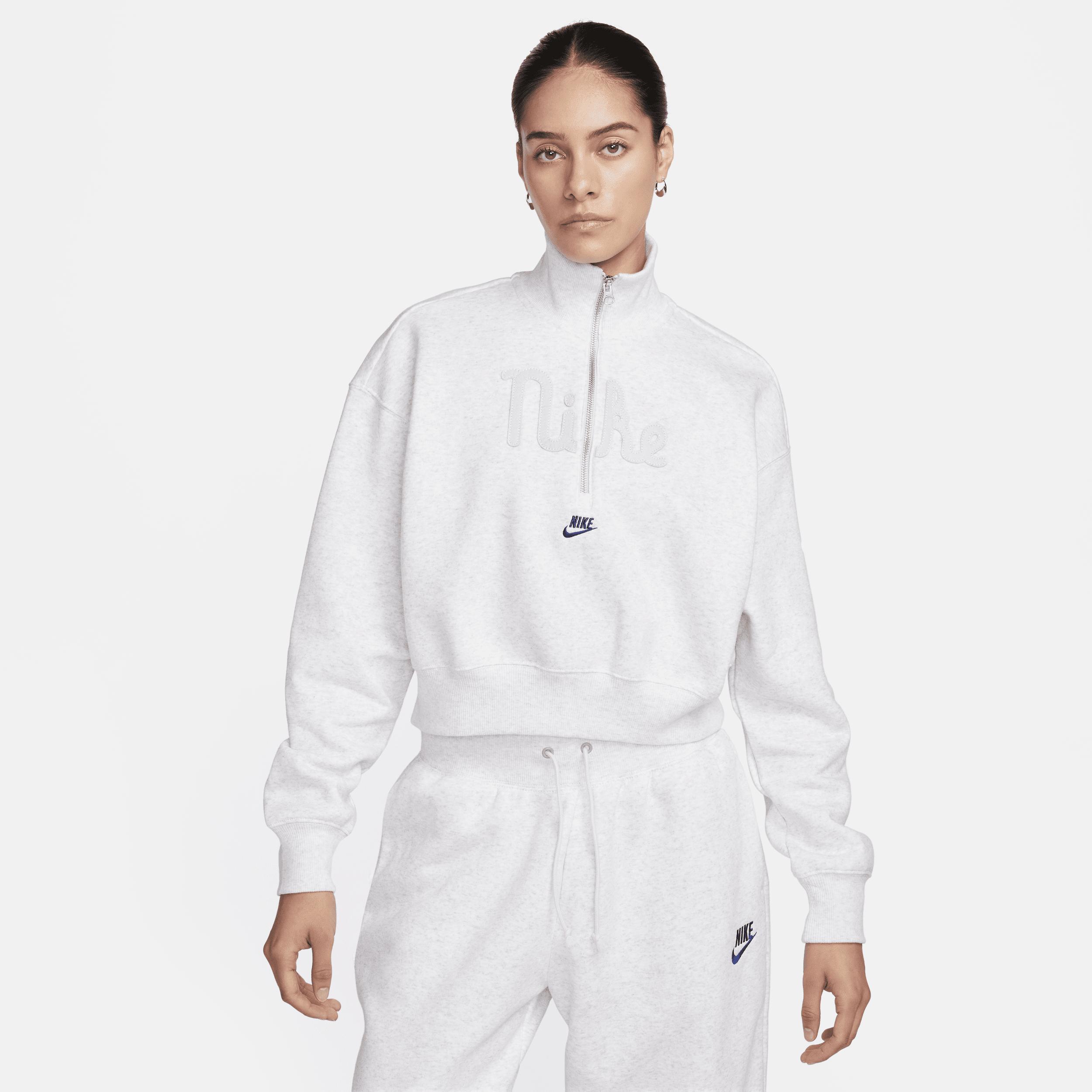 Nike Sportswear Women's Oversized 1/2-Zip Crop Fleece Sweatshirt Product Image