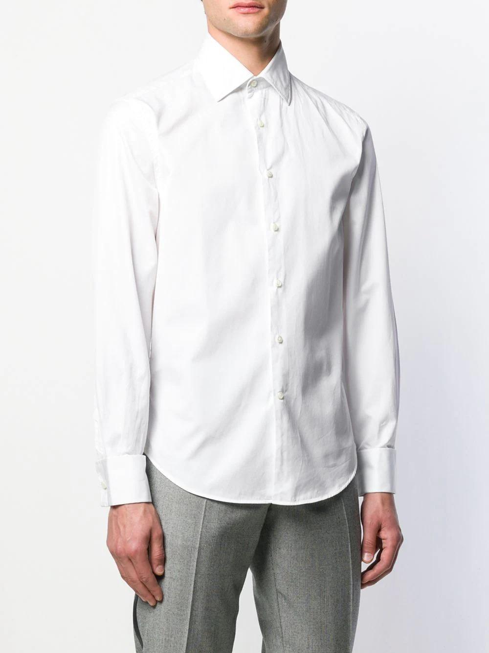 BRUNELLO CUCINELLI Classic Poplin Shirt In White Product Image