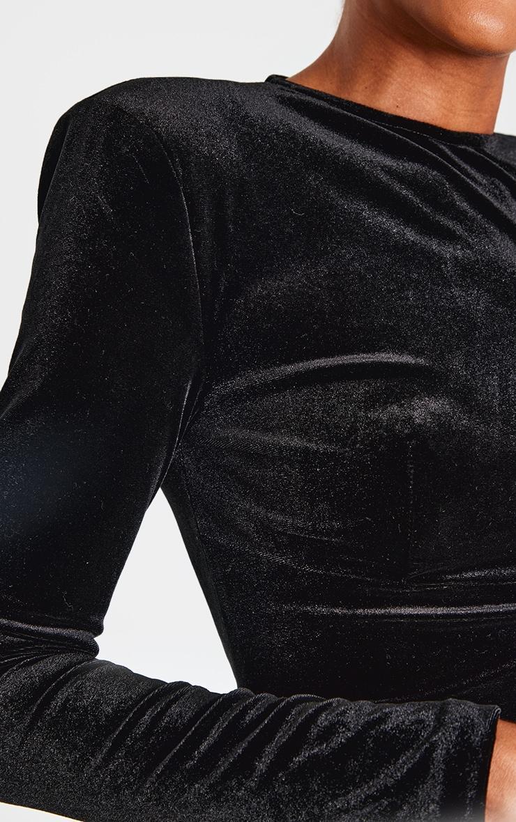 Black Velvet  Long Sleeve Long Top Product Image