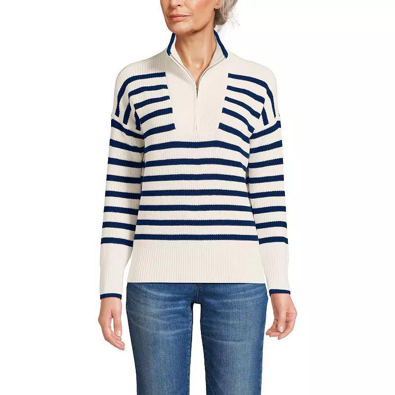 Petite Lands' End Drifter Quarter-Zip Pullover Sweater, Women's,  Product Image