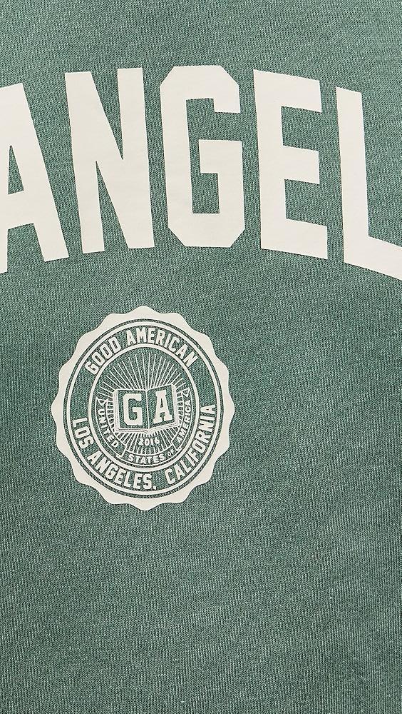 Good American Brushed Fleece Graphic Crew Sweatshirt Los Angeles | Shopbop Product Image