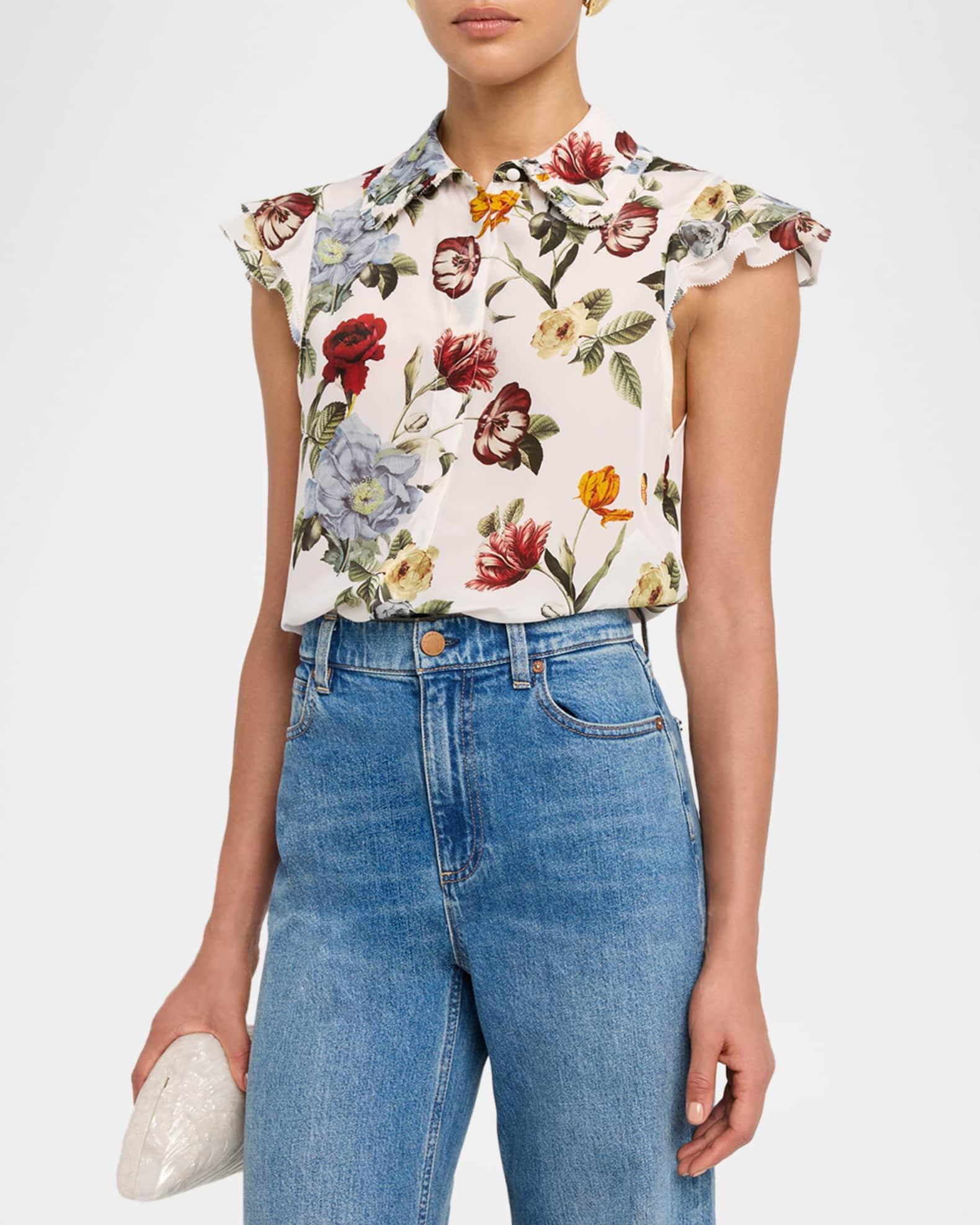 Martel Flutter-Sleeve Blouse Product Image