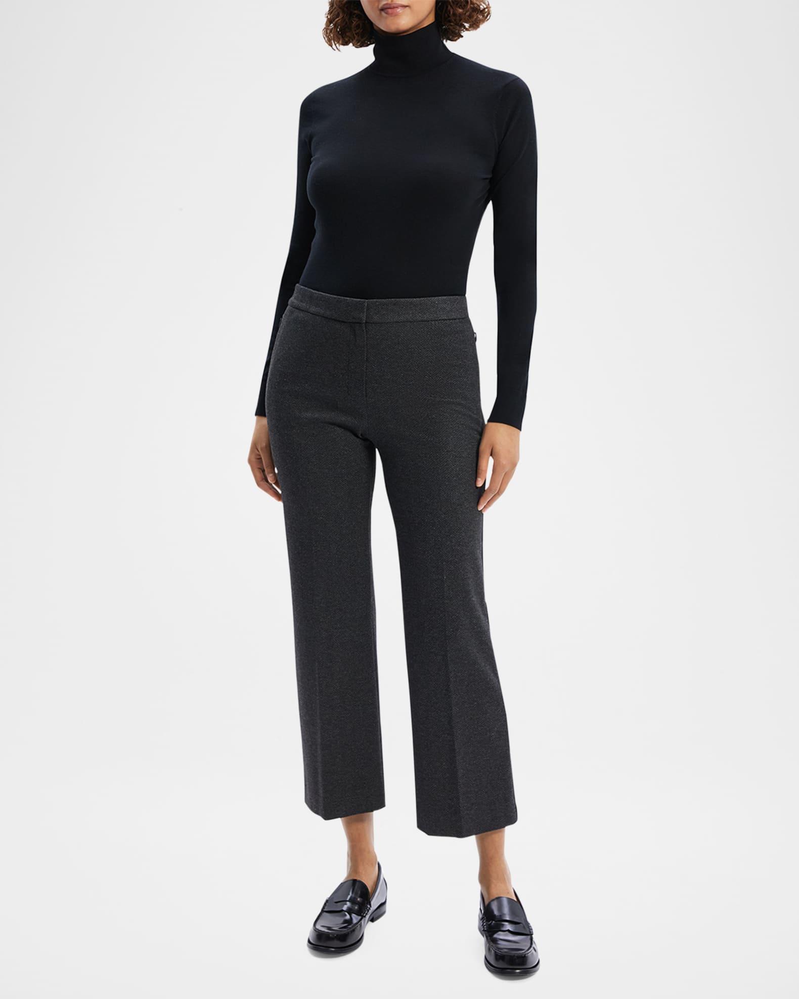 Herringbone Knit Cropped Pants Product Image