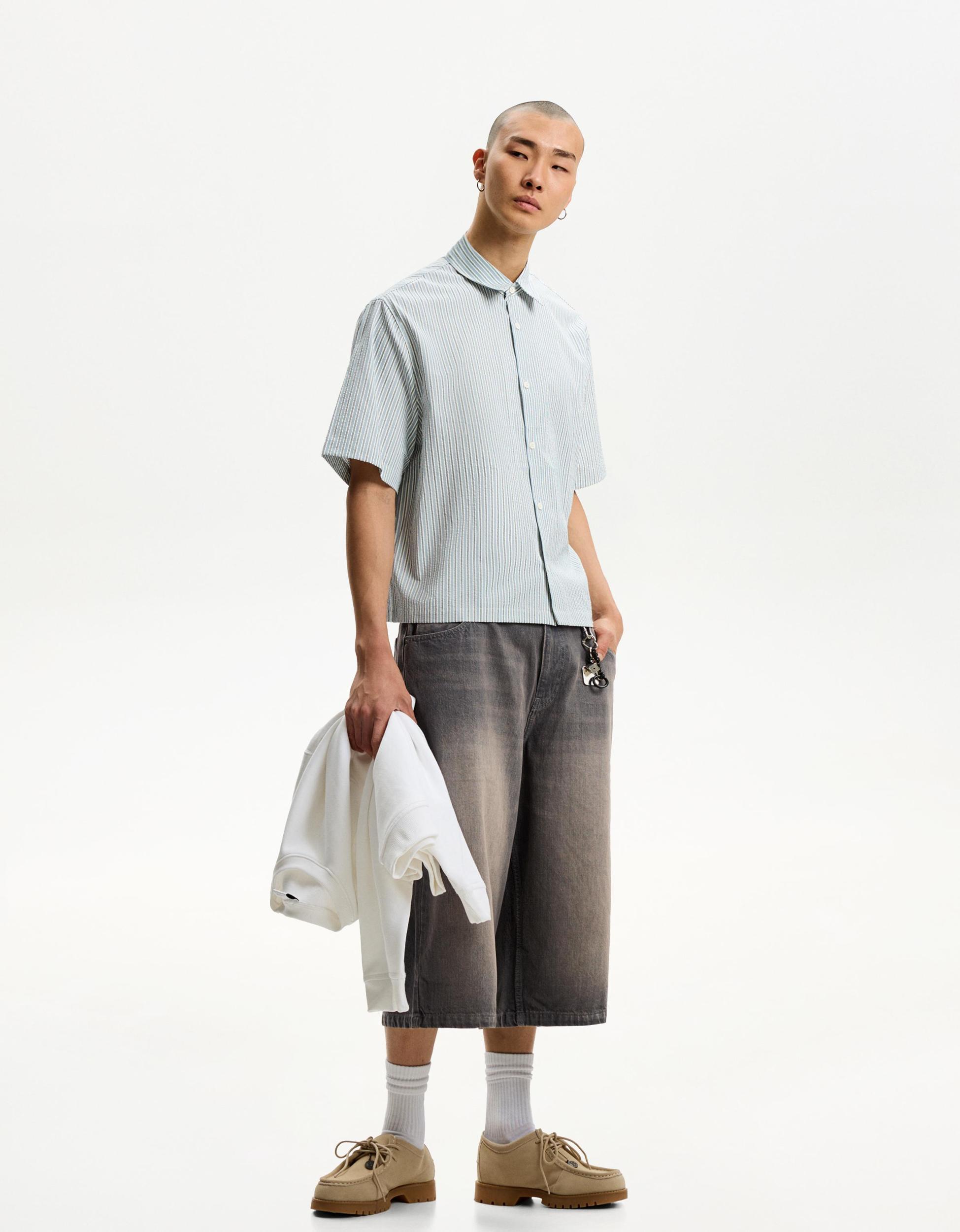 Super baggy denim Bermuda jorts Product Image