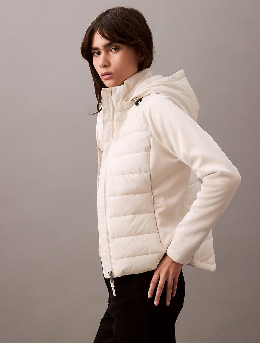 Mixed Media Puffer Jacket Product Image