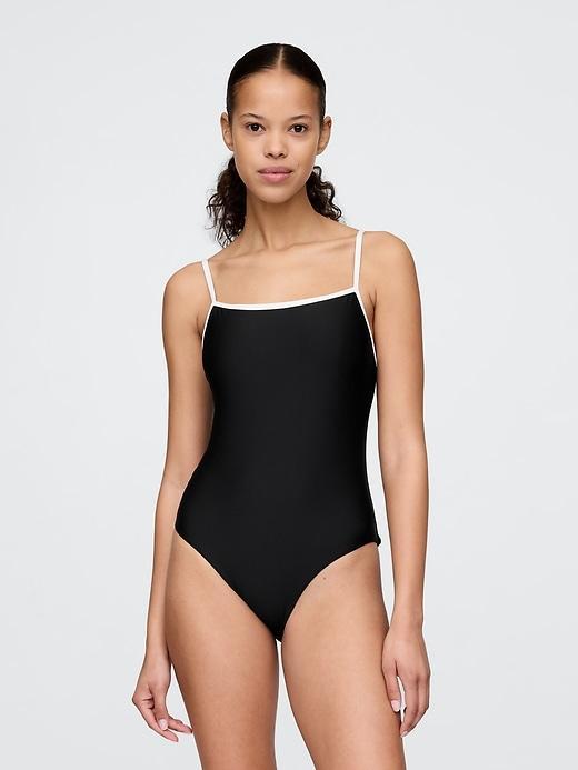 Square-Neck One-Piece Swimsuit Product Image